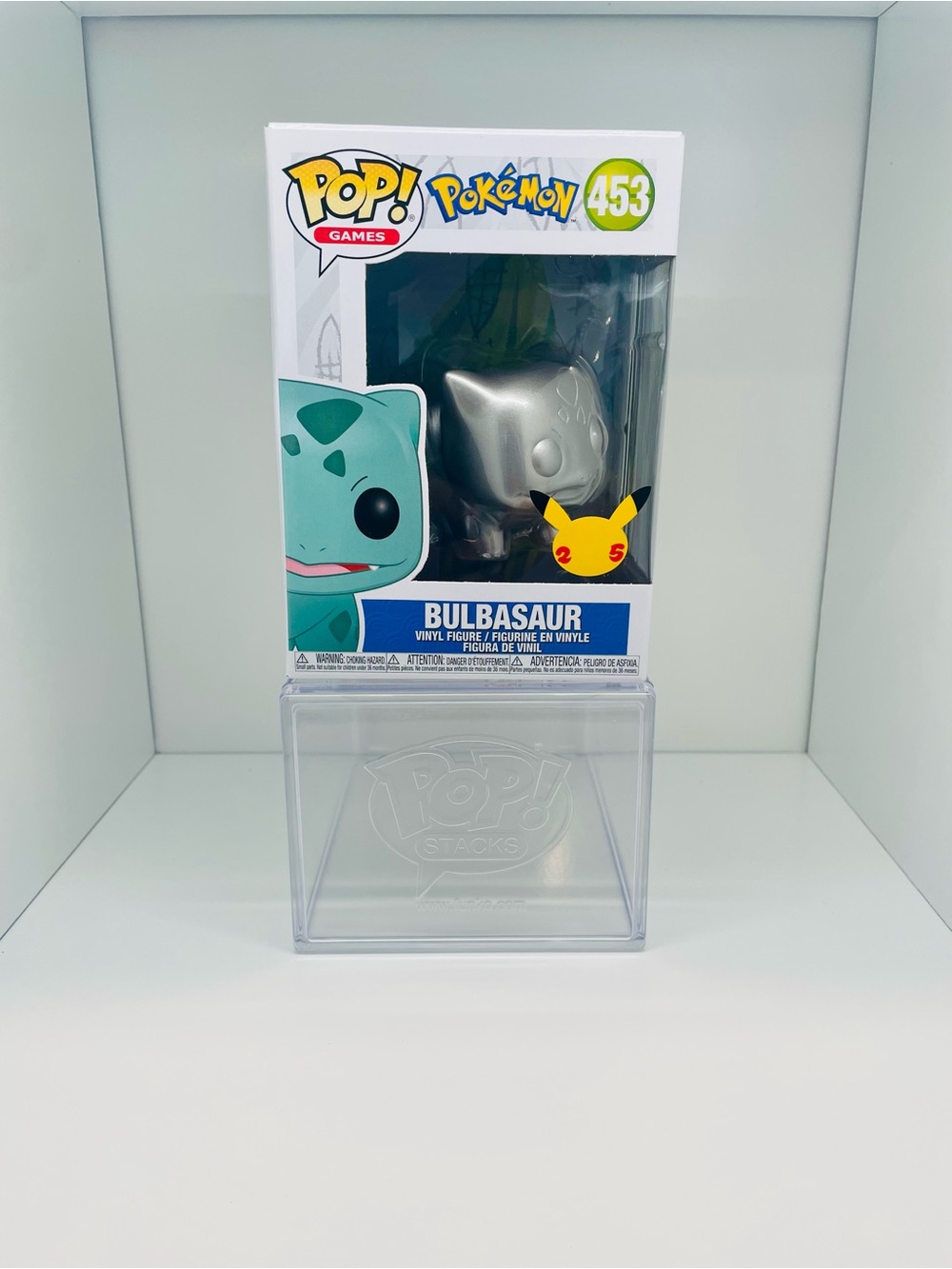 #453 Funko POP! Chrome Bulbasaur Vinyl Figure - 25th ANNIVERSARY EDITION